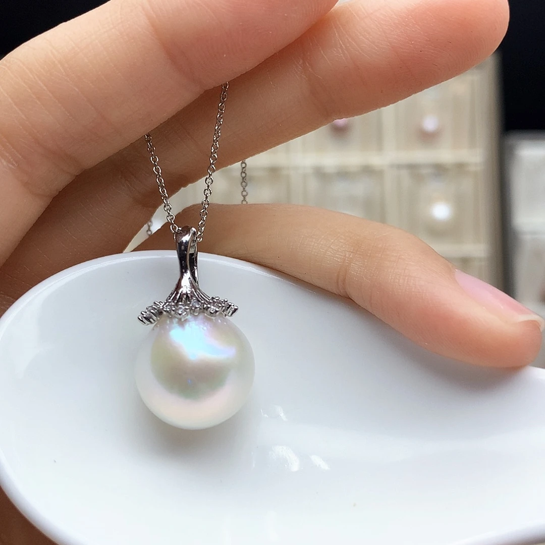 颈饰合金淡水珍珠