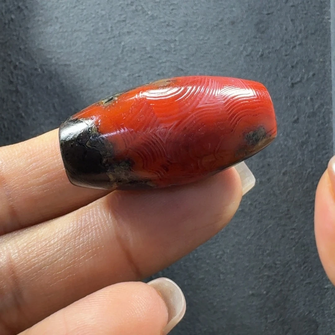 冬***季南红玛瑙未镶嵌桶珠