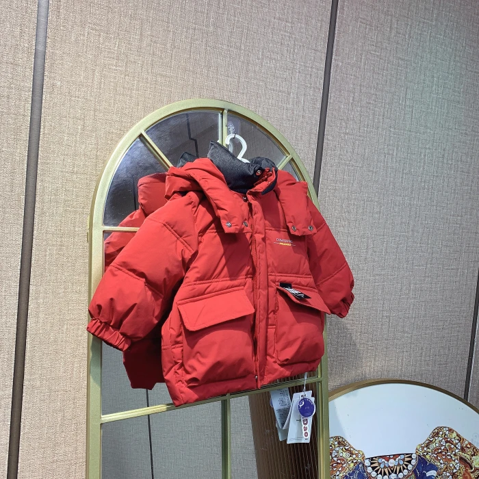 AB638    宝宝红色防寒上衣外套    冬款