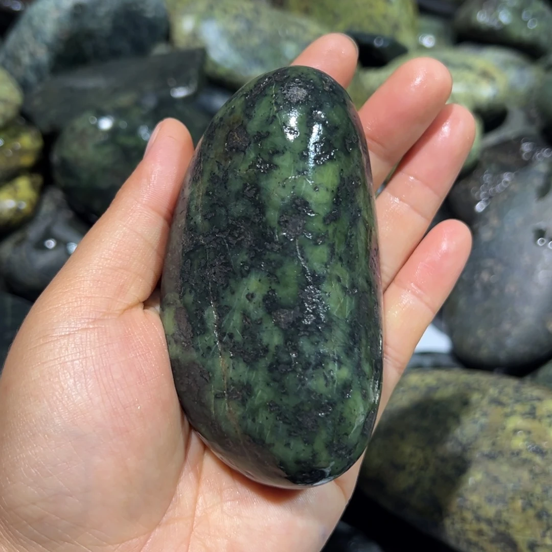 未镶嵌蛇纹石玉西藏藏玉药王石木*木