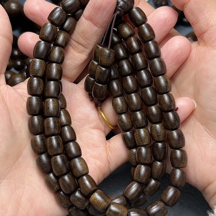 沉香手串j**h白棋玉化