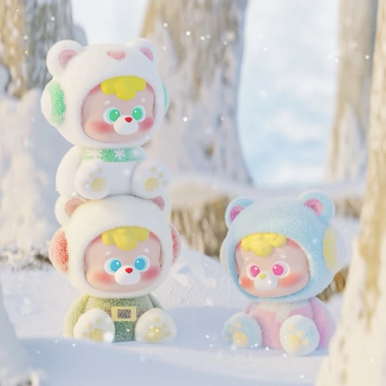 ［拆盒］diudiu baby你的小熊2.0冬日系列迷你盲盒可爱摆件