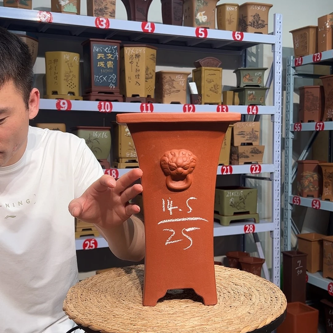 天心紫砂手工花盆