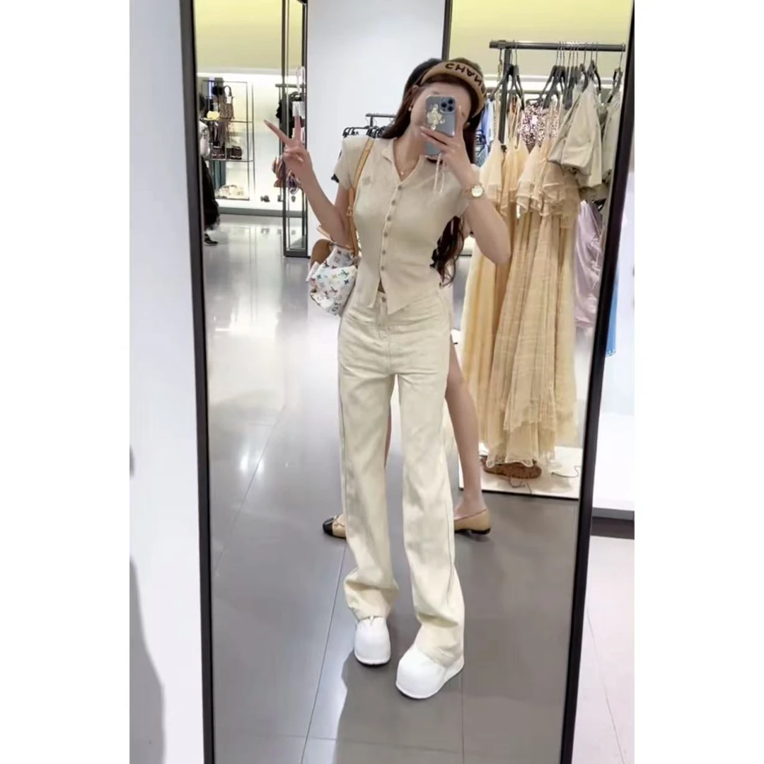 DACPAN-“百搭出镜”金丝提花直筒棉麻裤 2025/盼·PP 56108