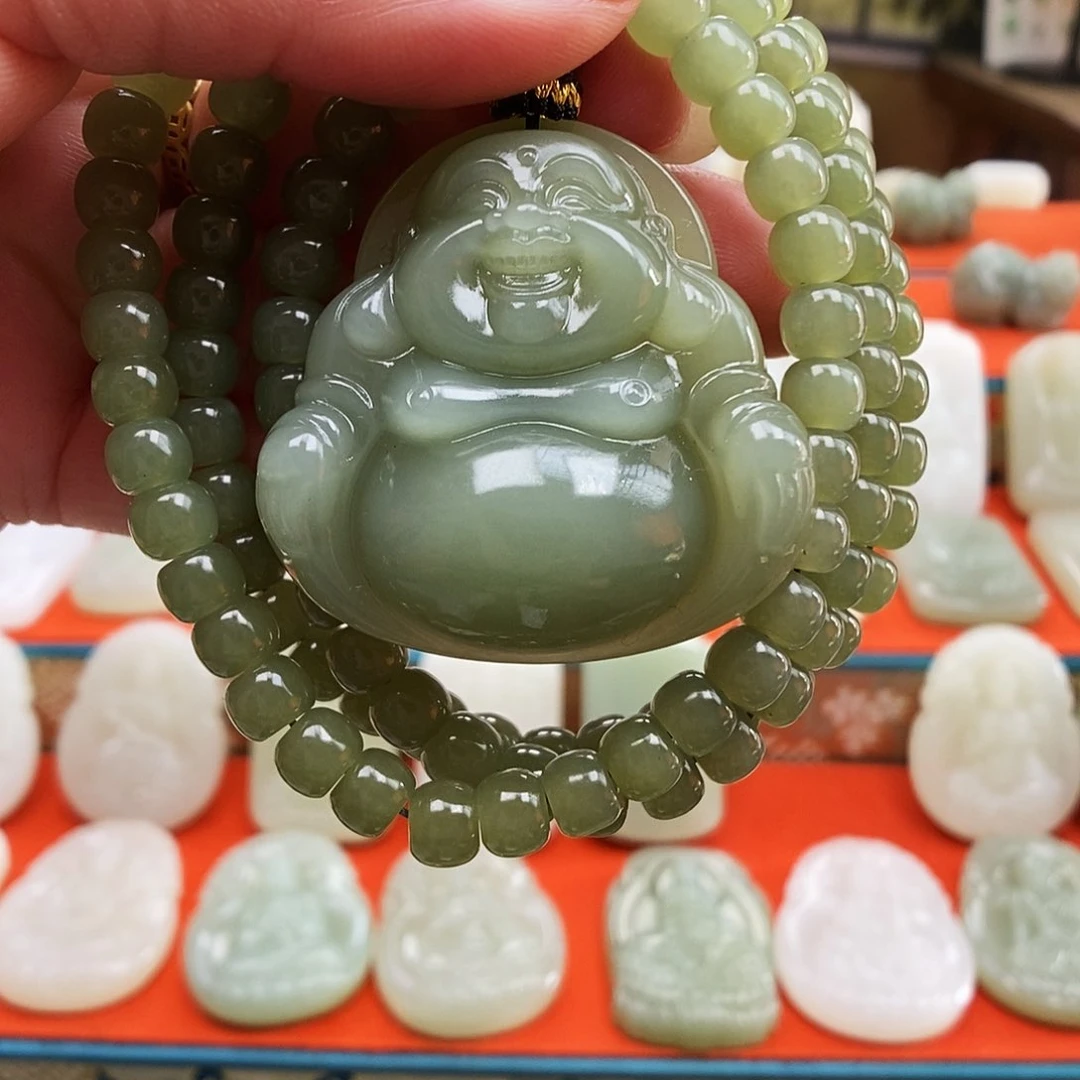 颈饰未镶嵌和田玉土*