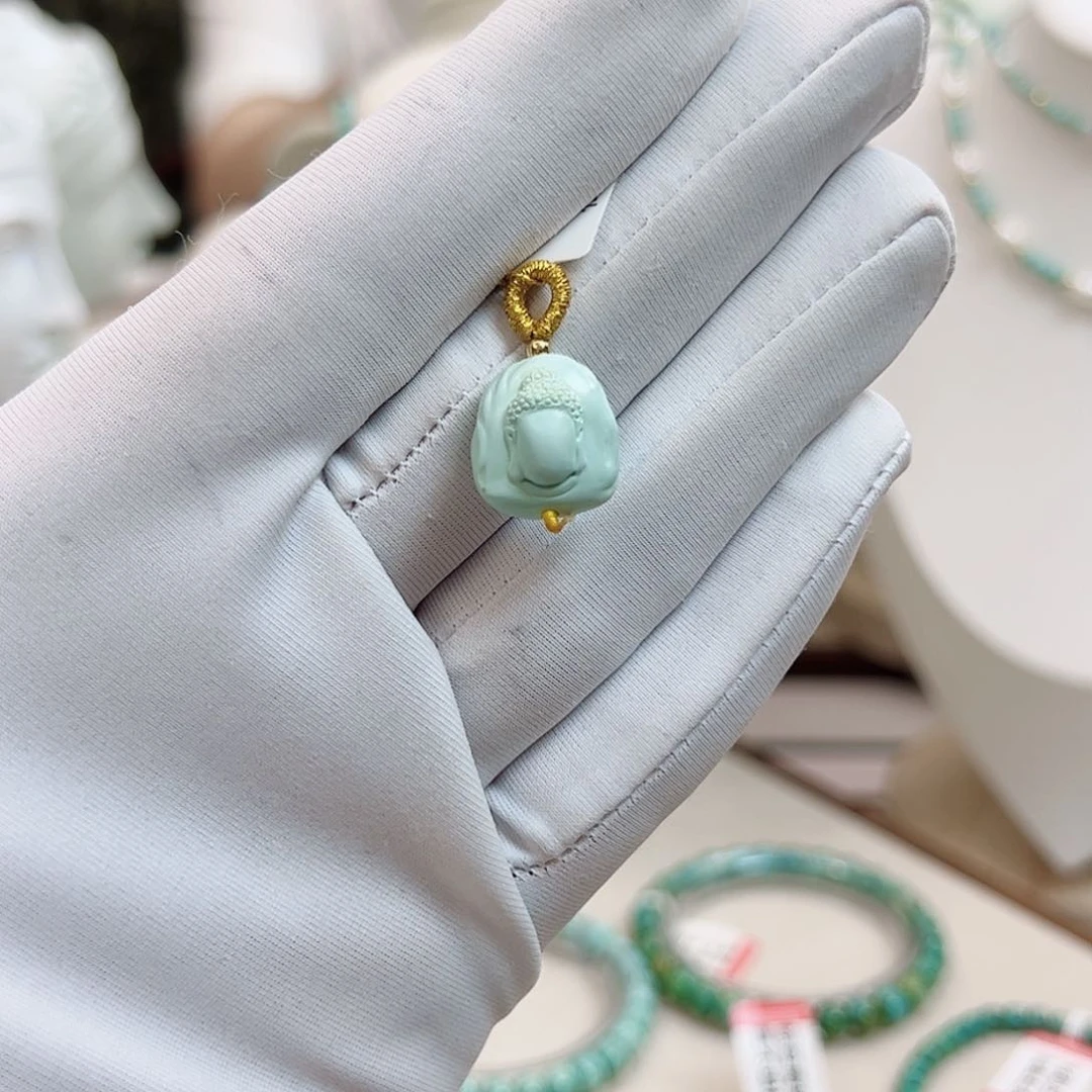 绿松石未镶嵌无相佛