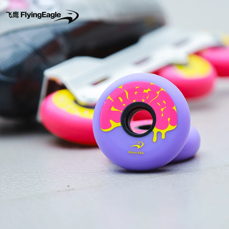 飞鹰轮滑鞋轮子太妃轮84A全肉平花轮花式动作刷街超高弹耐磨PU轮