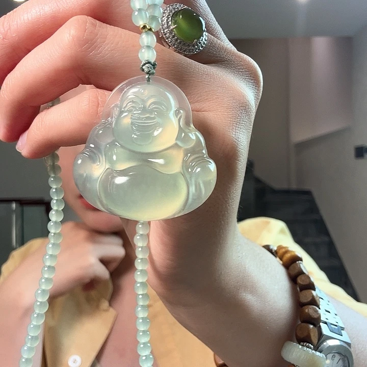₯***✾未镶嵌蛇纹石玉颈饰
