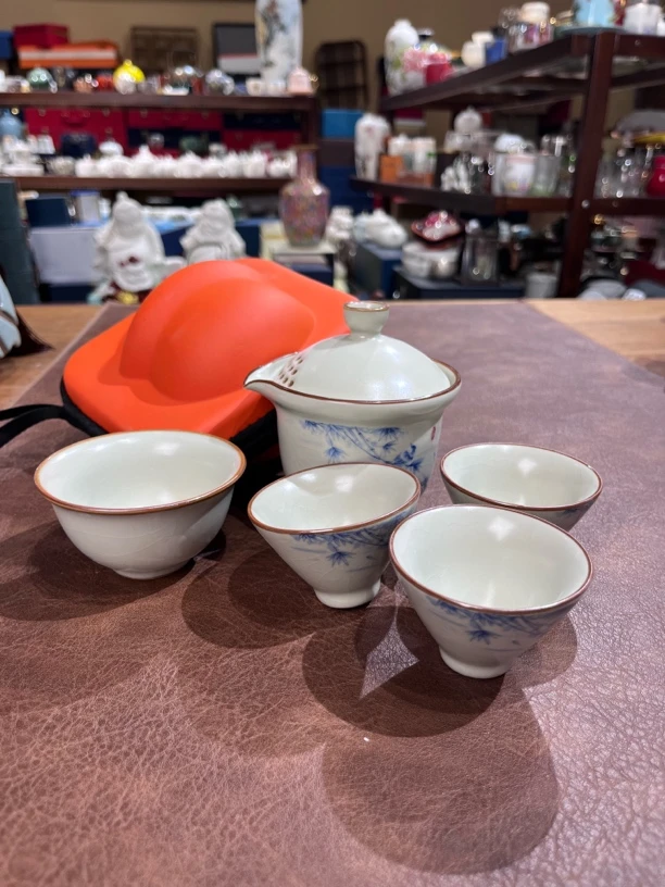 027文竹一壶四杯旅行茶具