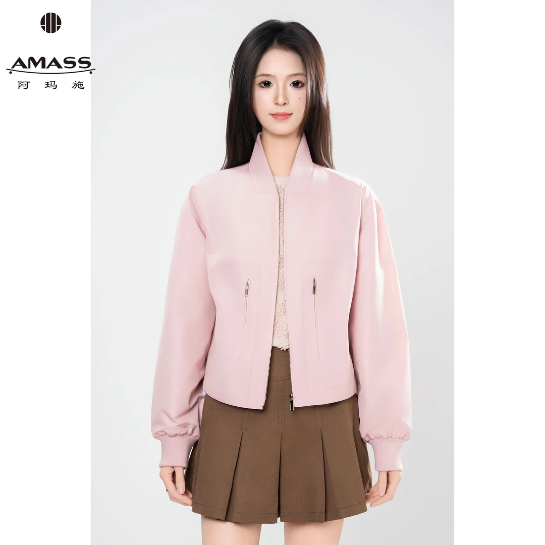 AMASS/阿玛施春夏新款时尚城市运动风棒球服百搭休闲外套女540024