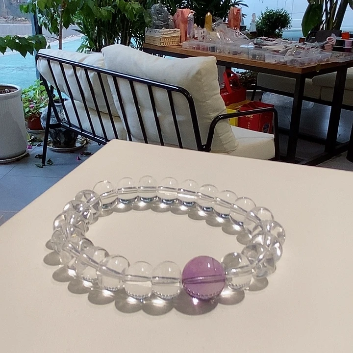 水晶手链未镶嵌紫气东来