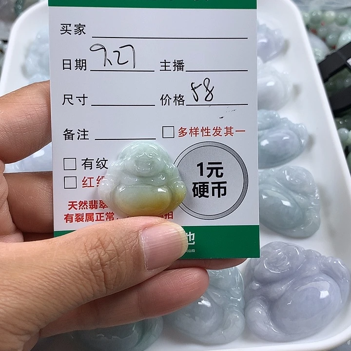 翡翠未镶嵌吊坠(不含链)