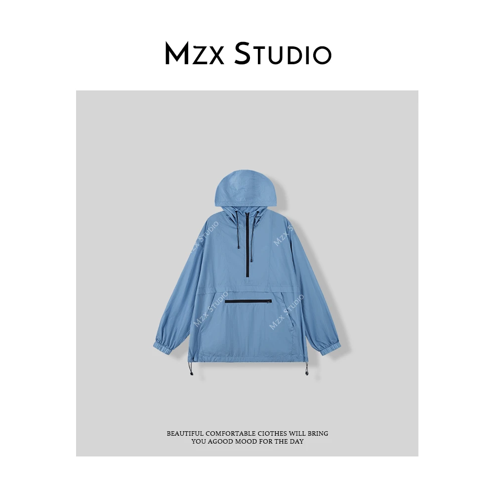 MZX 春夏简约运动感拉链套头防晒上衣SY7962-X