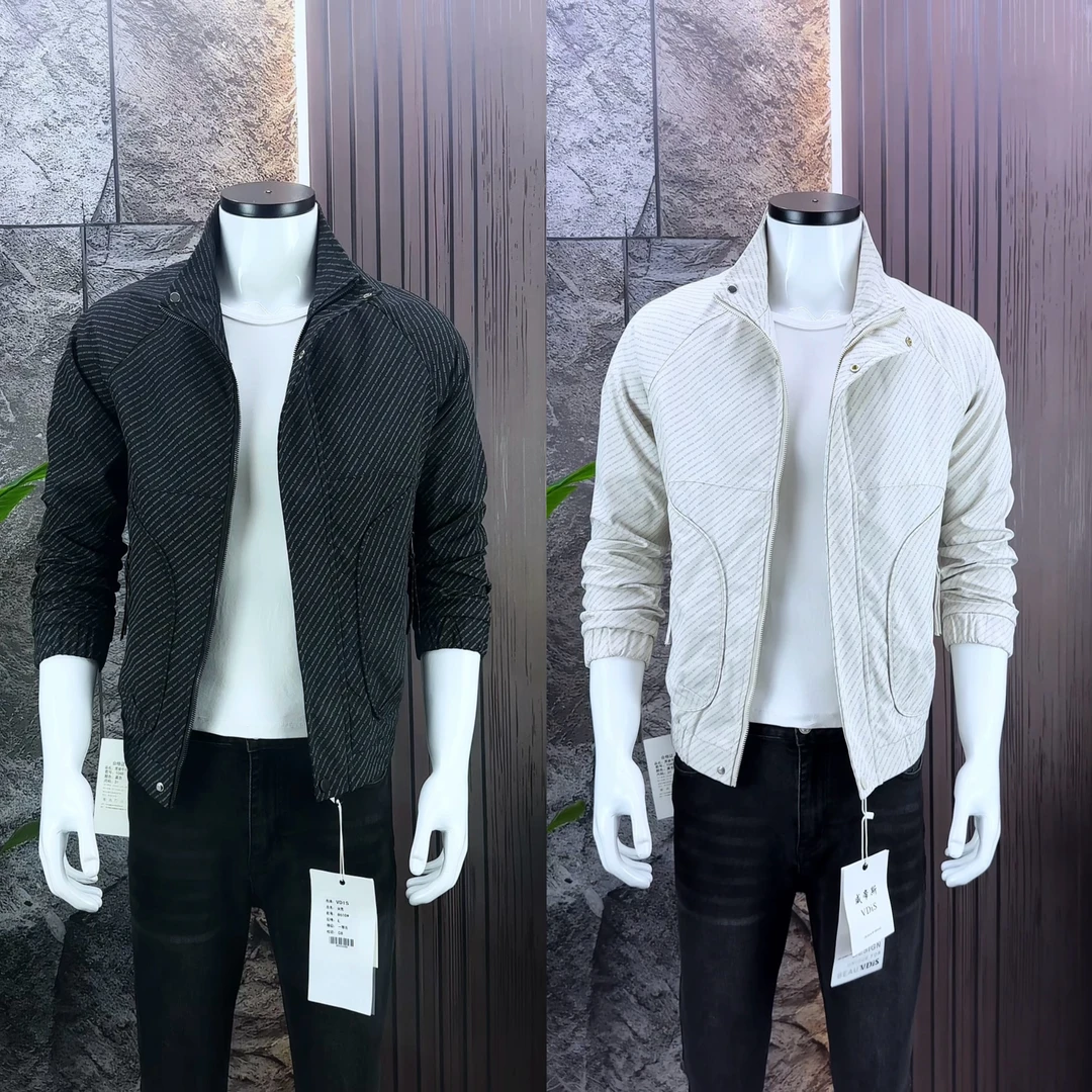 2025新款高档男士外套春秋季潮流休闲立领夹克衫男装青年帅气上衣
