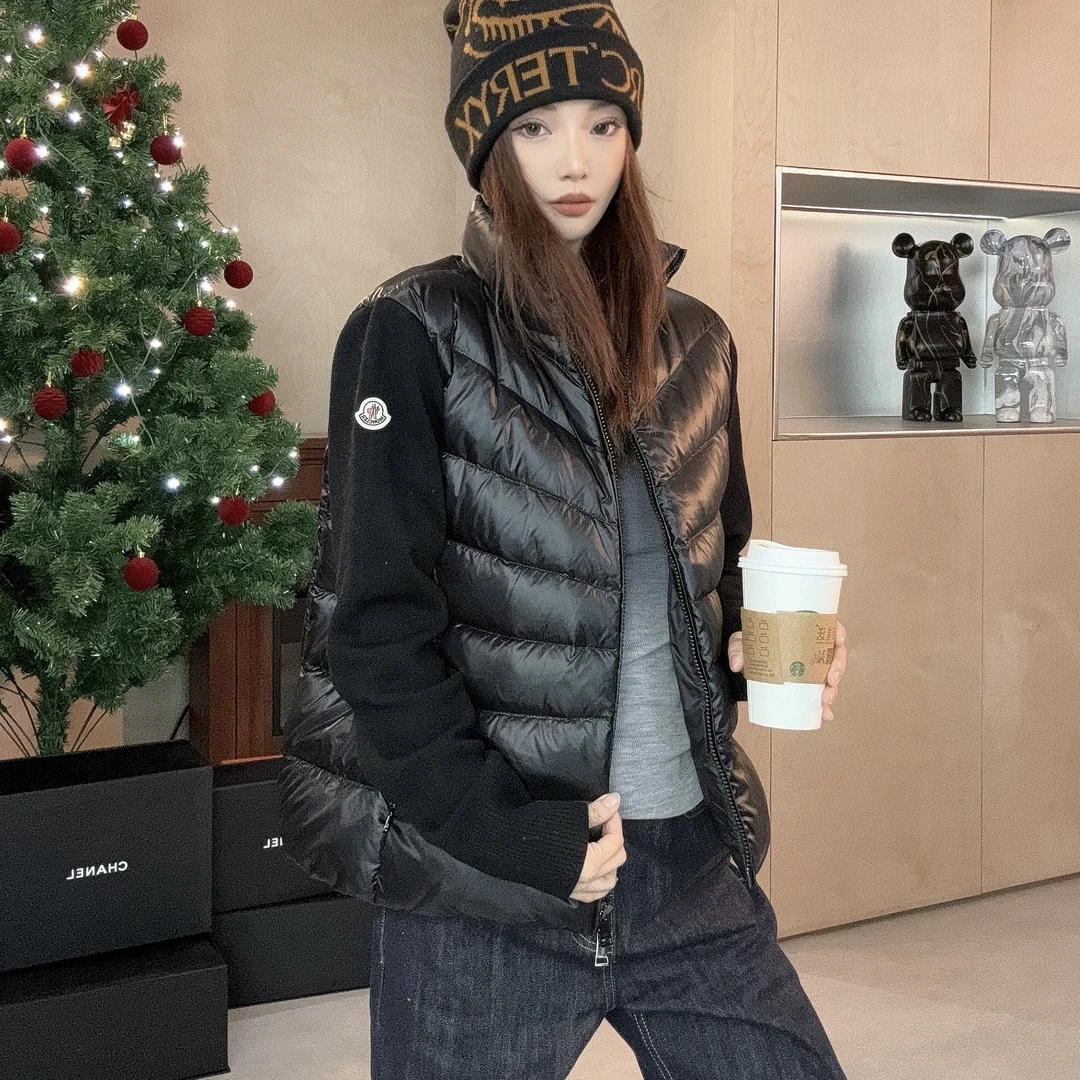 未使用 MONCLER 【立领拼接】立领拼接短款羽绒服