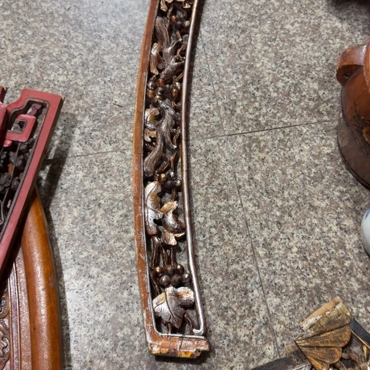 梦***龙香榧木老木雕花板艺术