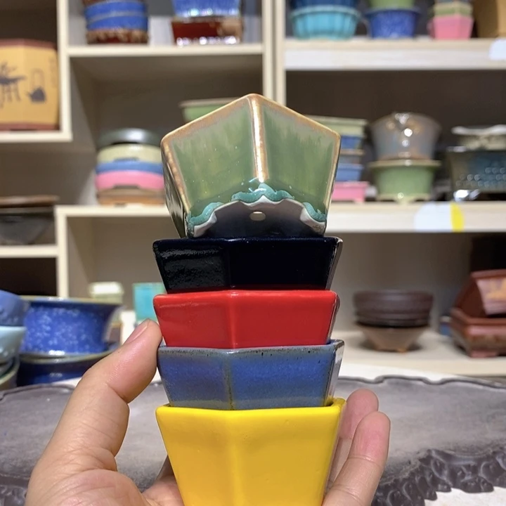 紫砂花盆瑕疵3.5-6。。。。（5）