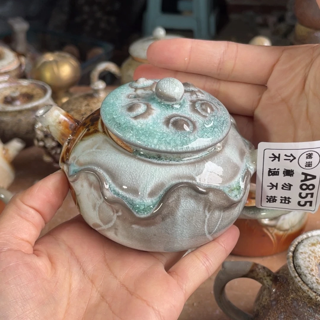 天***國纯手工柴烧茶壶茶具微瑕