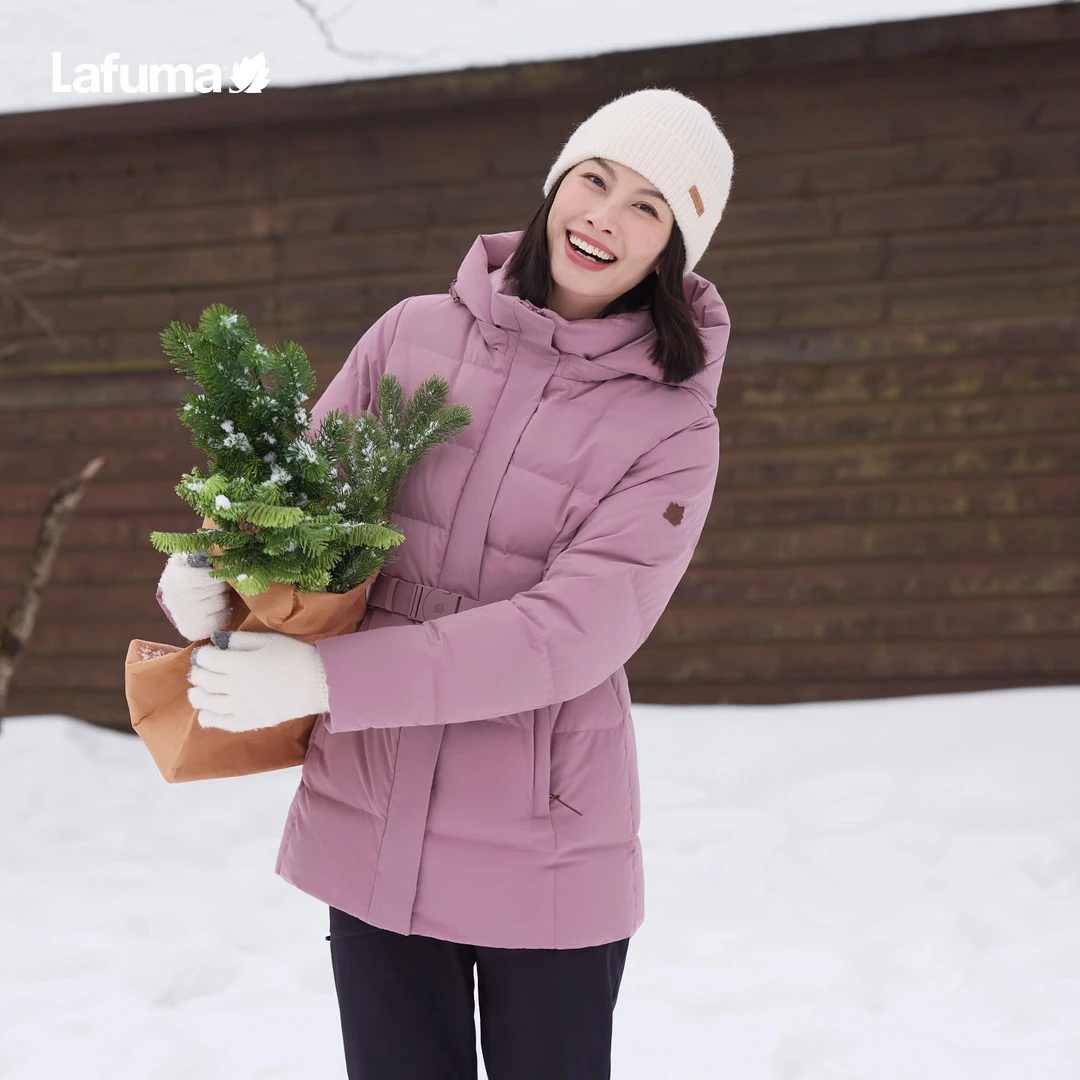 LAFUMA乐飞叶户外25冬季鹅绒女士松紧腰拒水羽绒服外套LFJU5DH63