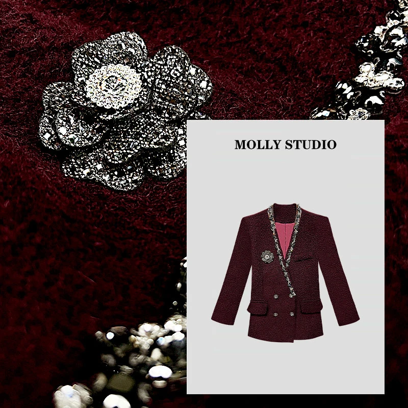 【时光美人】Molly 百搭时尚气质显瘦复古轻奢优雅 外套 MG2025880