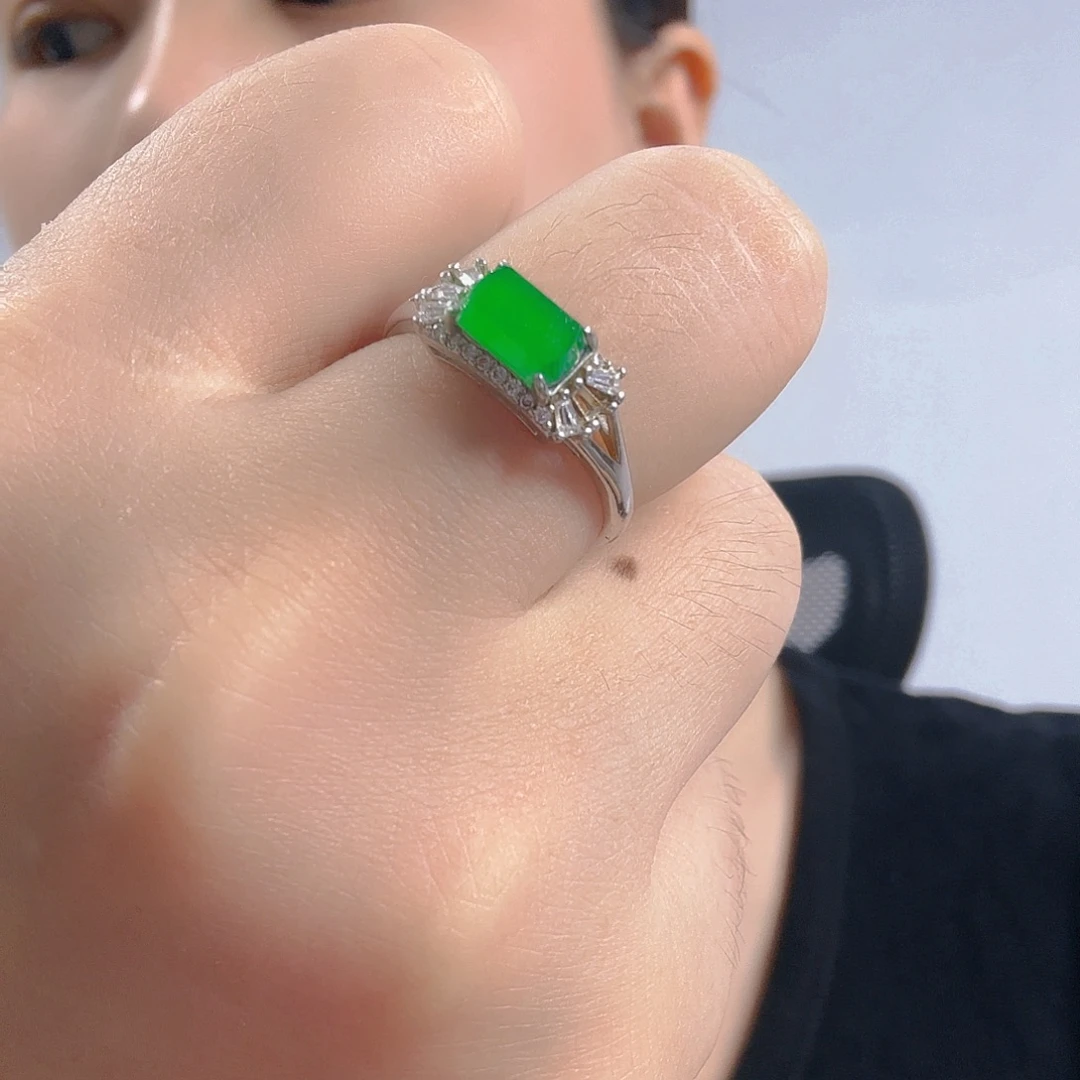 翡翠银S925镶嵌吊坠(不含链)