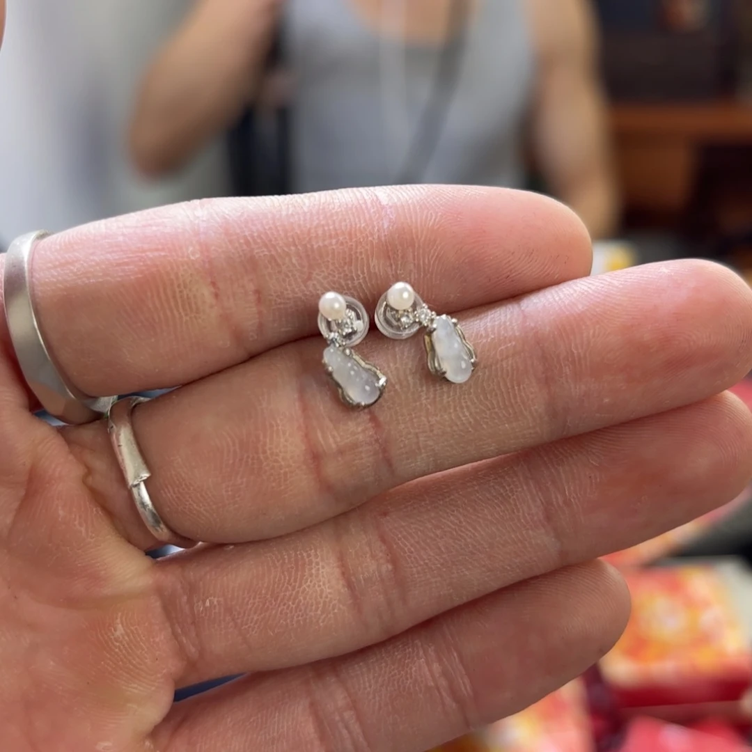 翡翠银S925镀金镶嵌颈饰