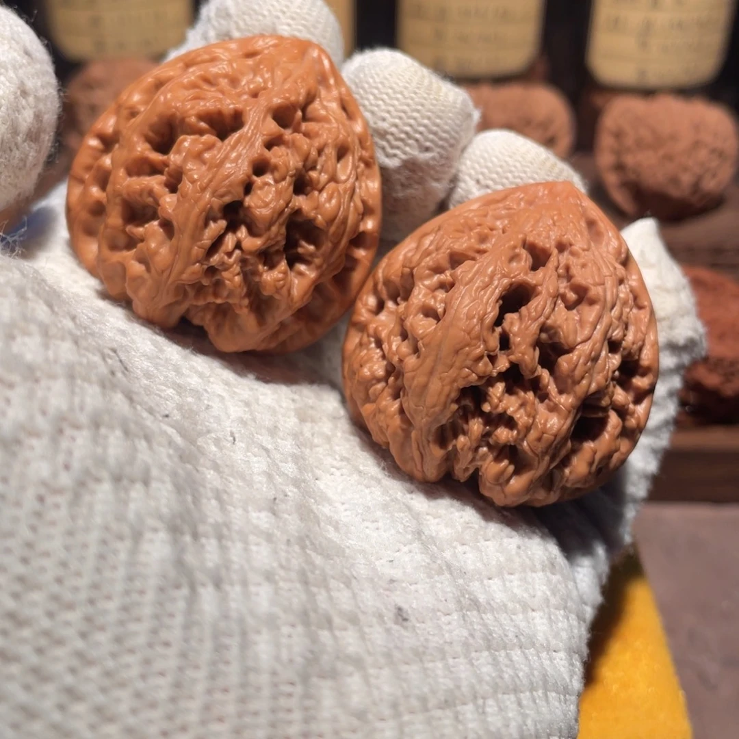 把件文玩核桃43三角粗筋