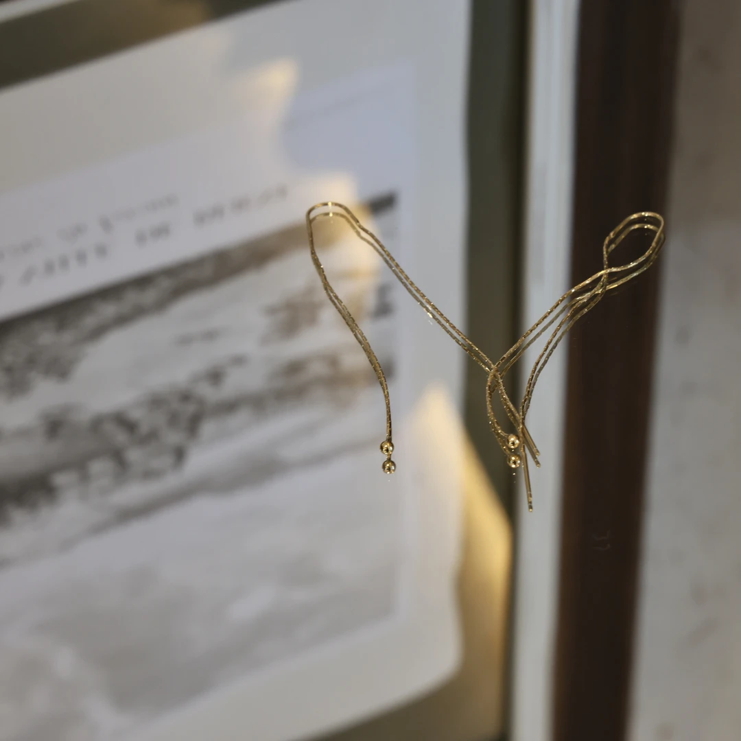 铜合金耳饰 Regalcore【滴金耳线】时尚简约小众高级感百搭