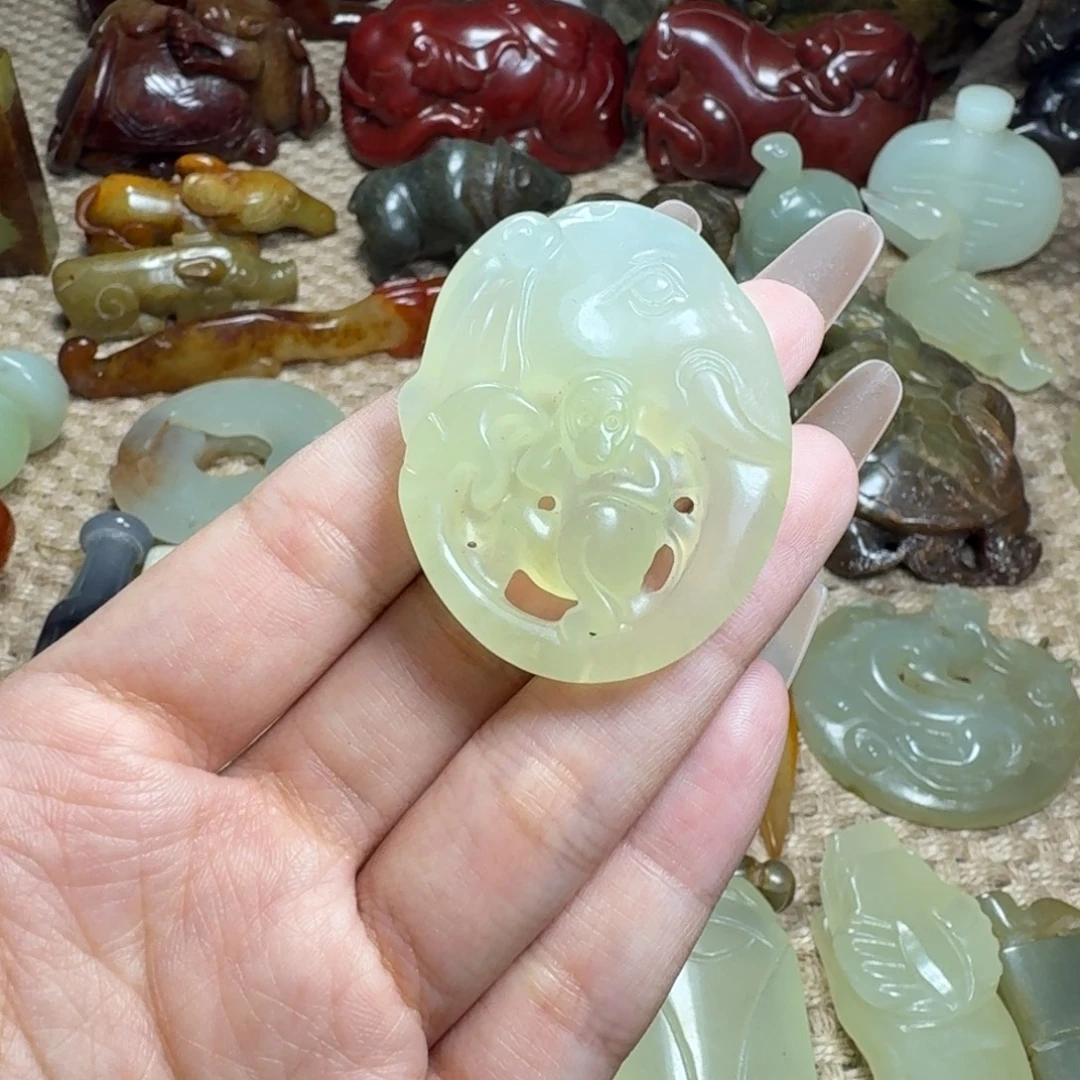 白玉菩提吊坠挂件