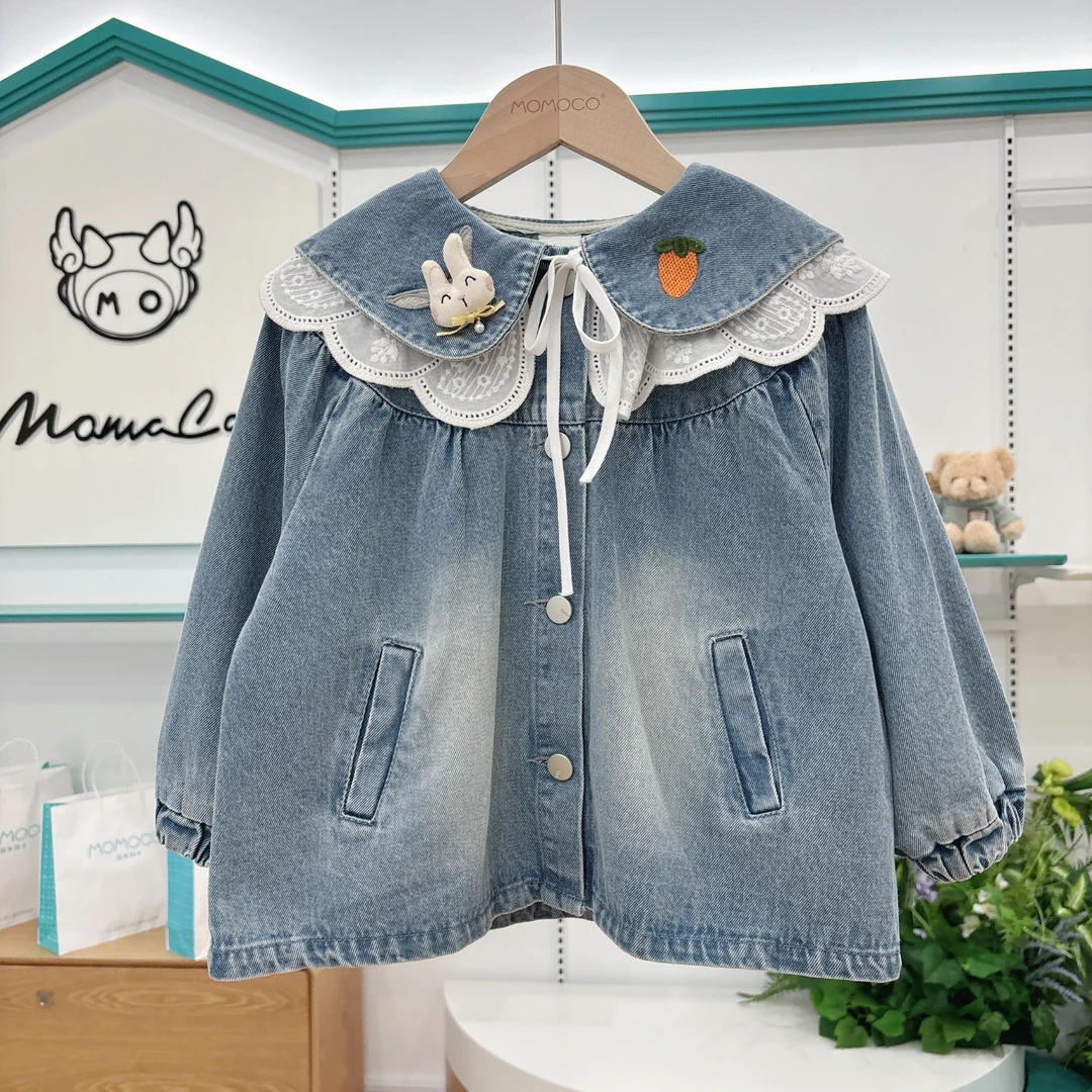 MOMOCO2025春季新款洋气休闲百搭蝴蝶牛仔外套77740130824