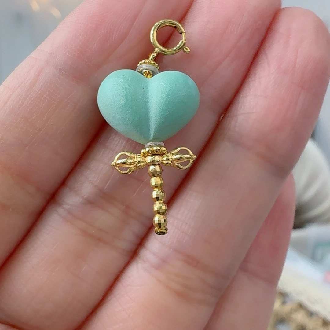 绿松石18K金镶嵌珠宝奇石