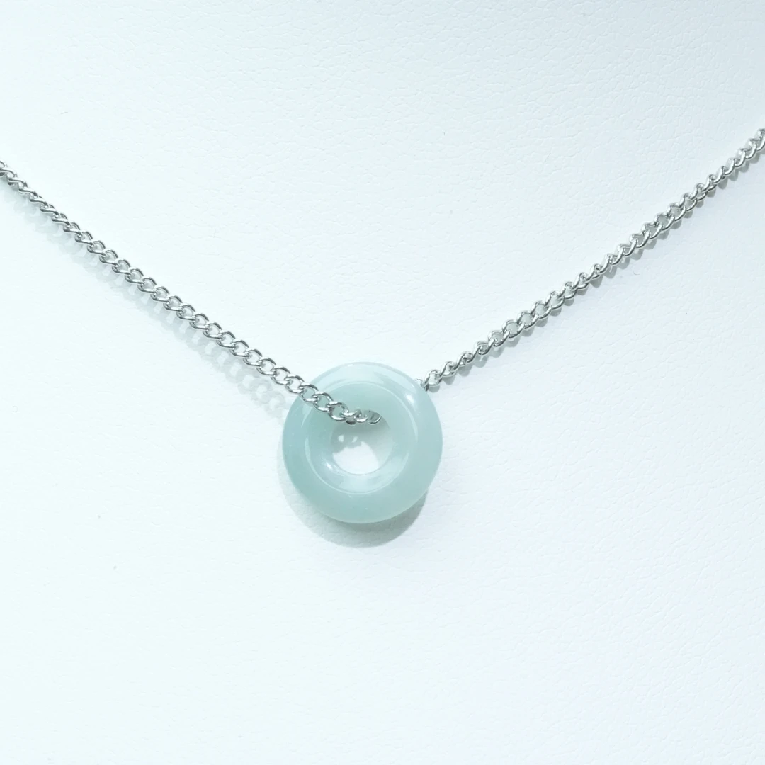 天然A货翡翠平安扣吊坠配链子多样性发