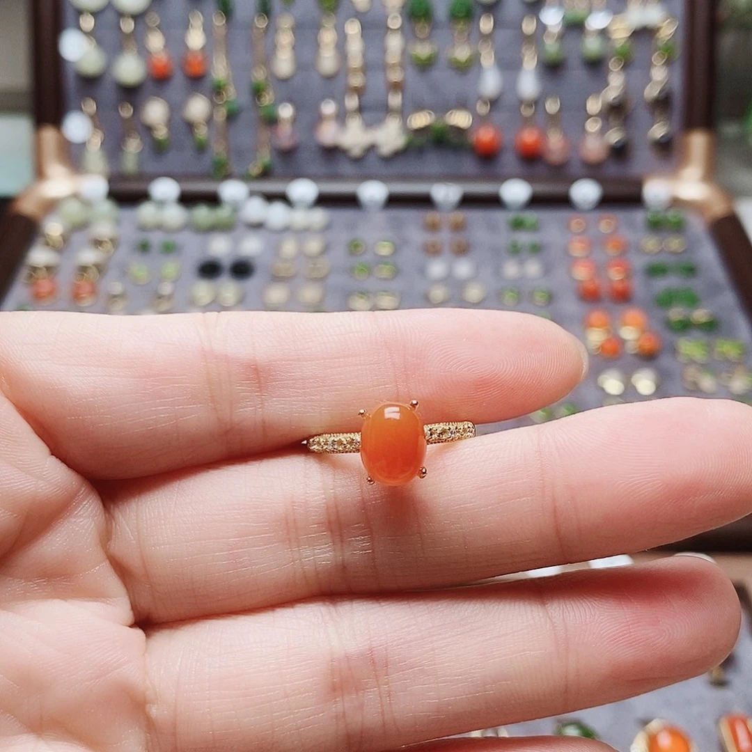 和田玉银S925镶嵌耳饰