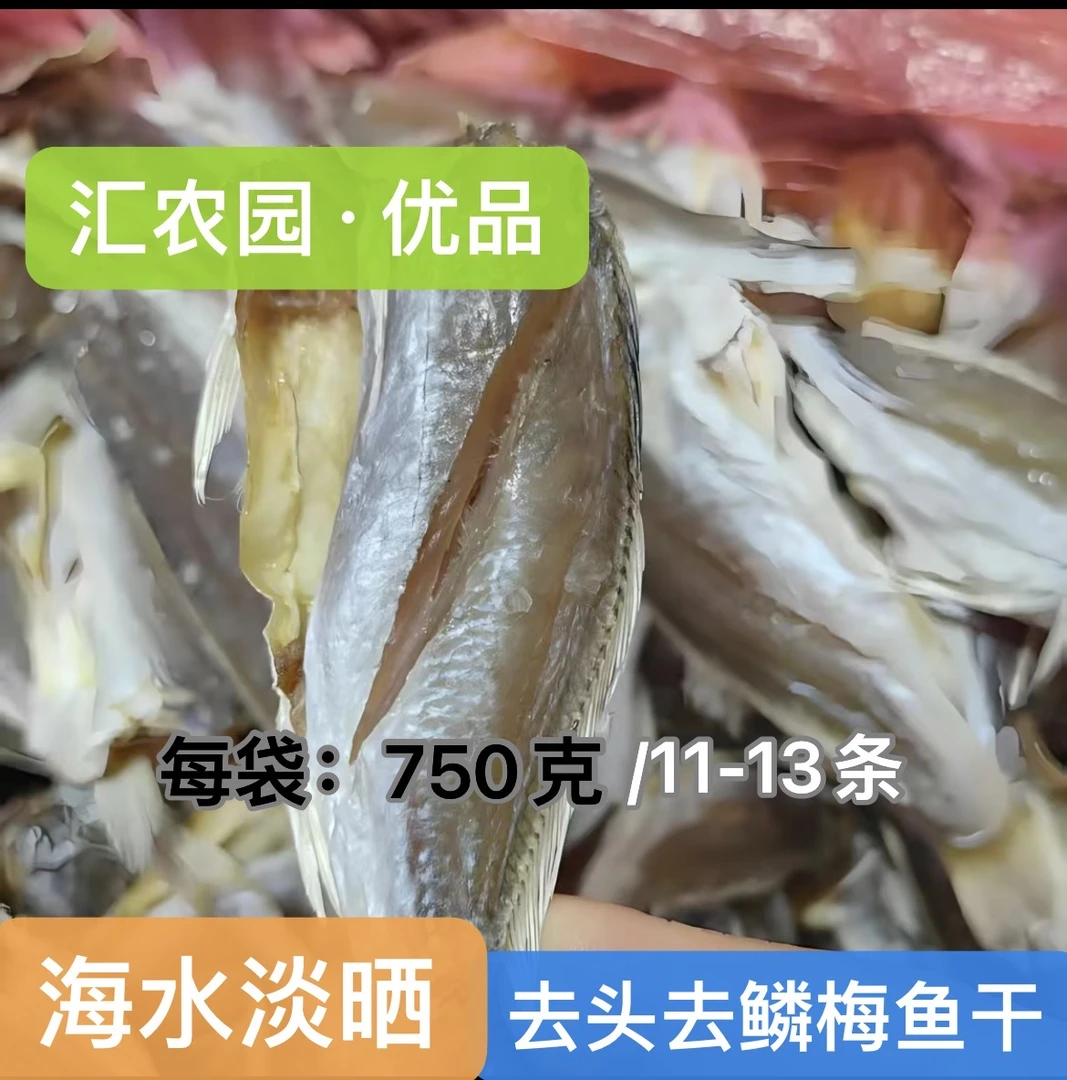 【海水淡晒】深水梅鱼干750克蒸煮鲜香可口下饭菜