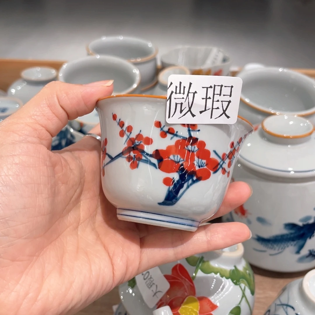 微瑕釉下彩纯手绘