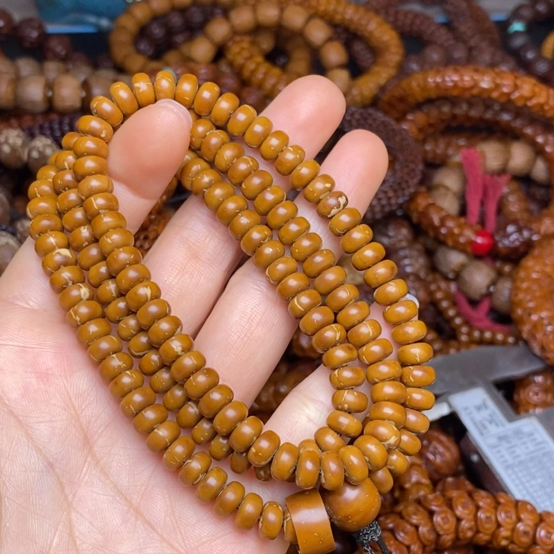 紫金鼠手串花皮瑕疵款算盘珠7*4尺寸不退不换