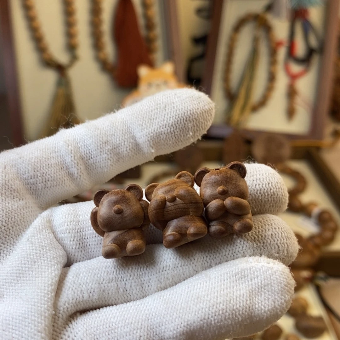 檀香木其他印度迈索尔老山檀微瑕小熊 多样性发一