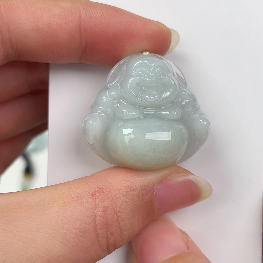 翡翠未镶嵌颈饰佛公