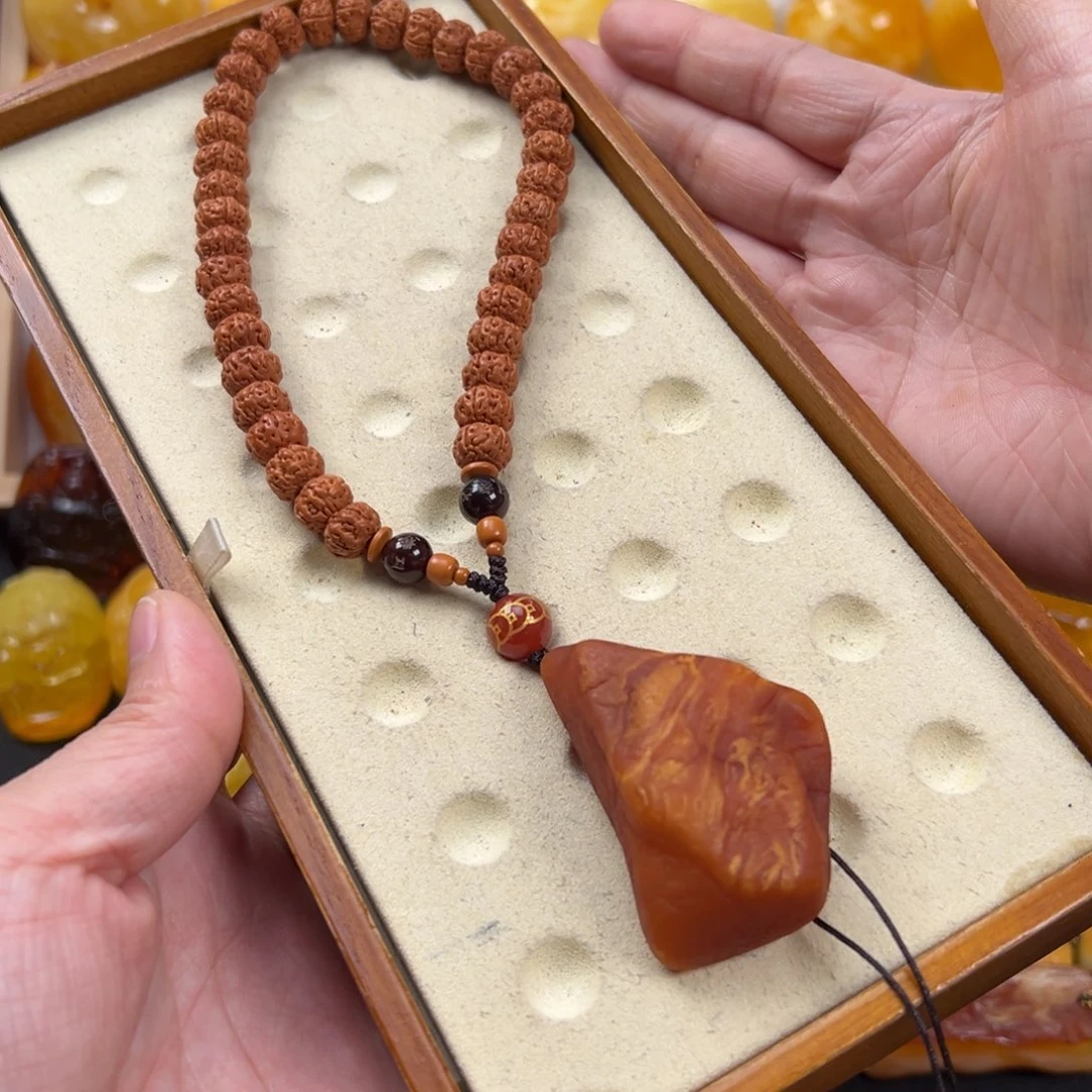 菩提未镶嵌把件18.2克