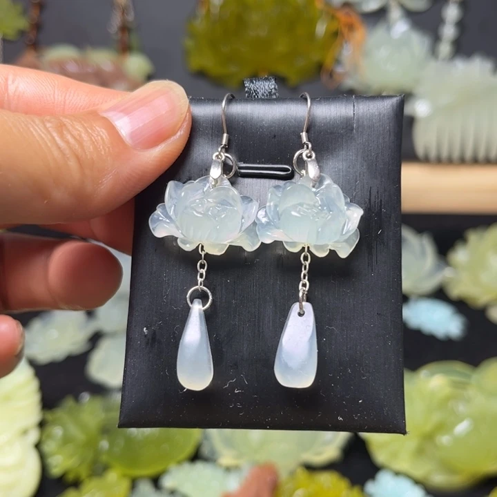 蛇纹石玉未镶嵌发饰