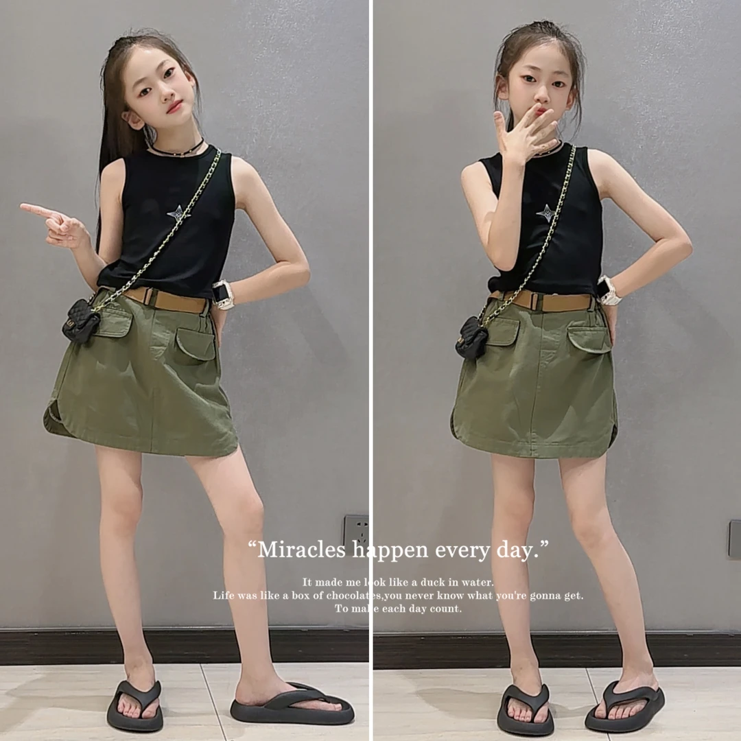 女吊带夏季薄款外穿炸街爵士舞儿童星星背心