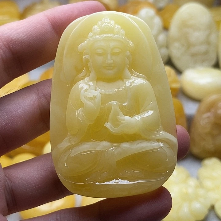 琥珀颈饰未镶嵌琥珀蜜蜡吊坠