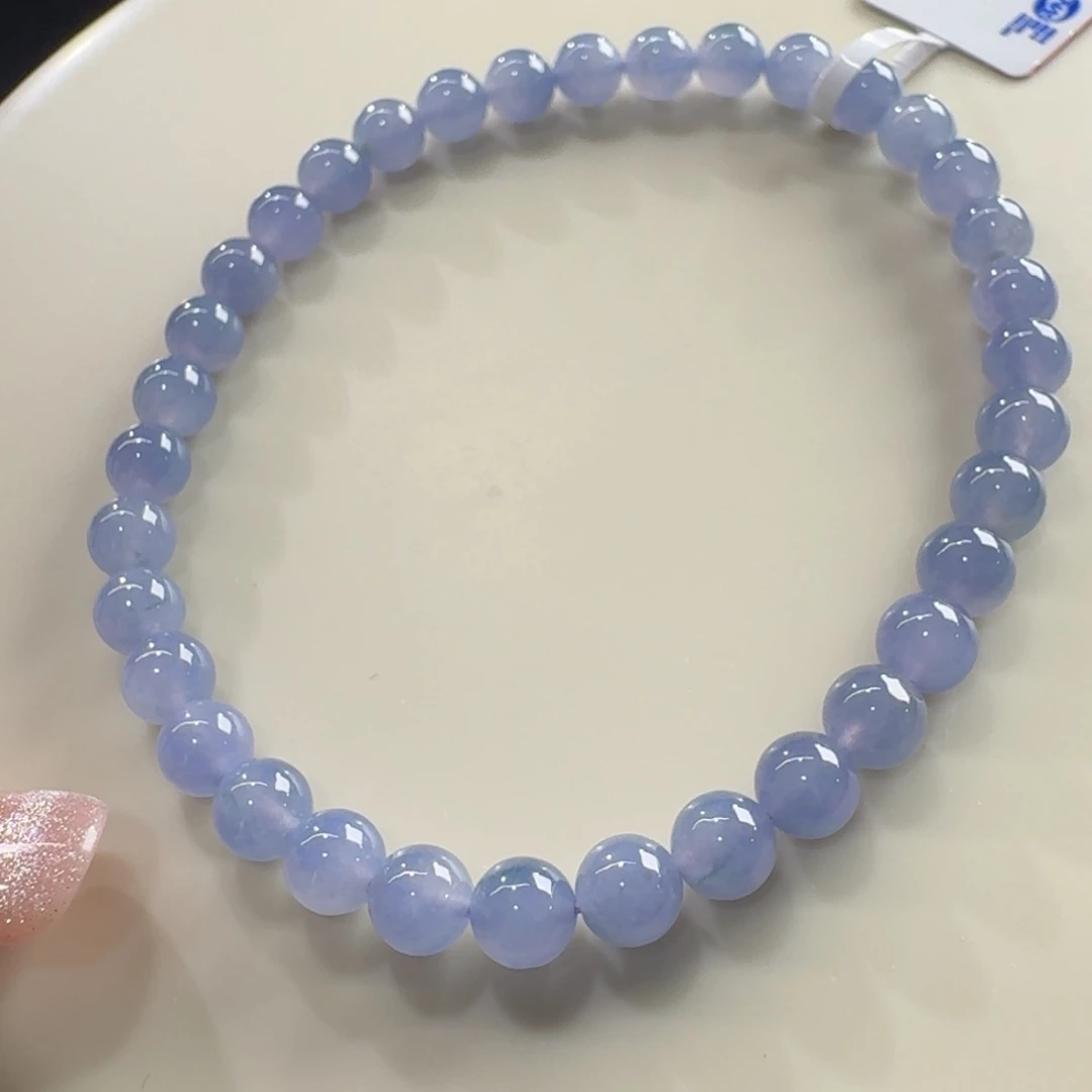 未镶嵌手链翡翠冰浓紫手串卡5