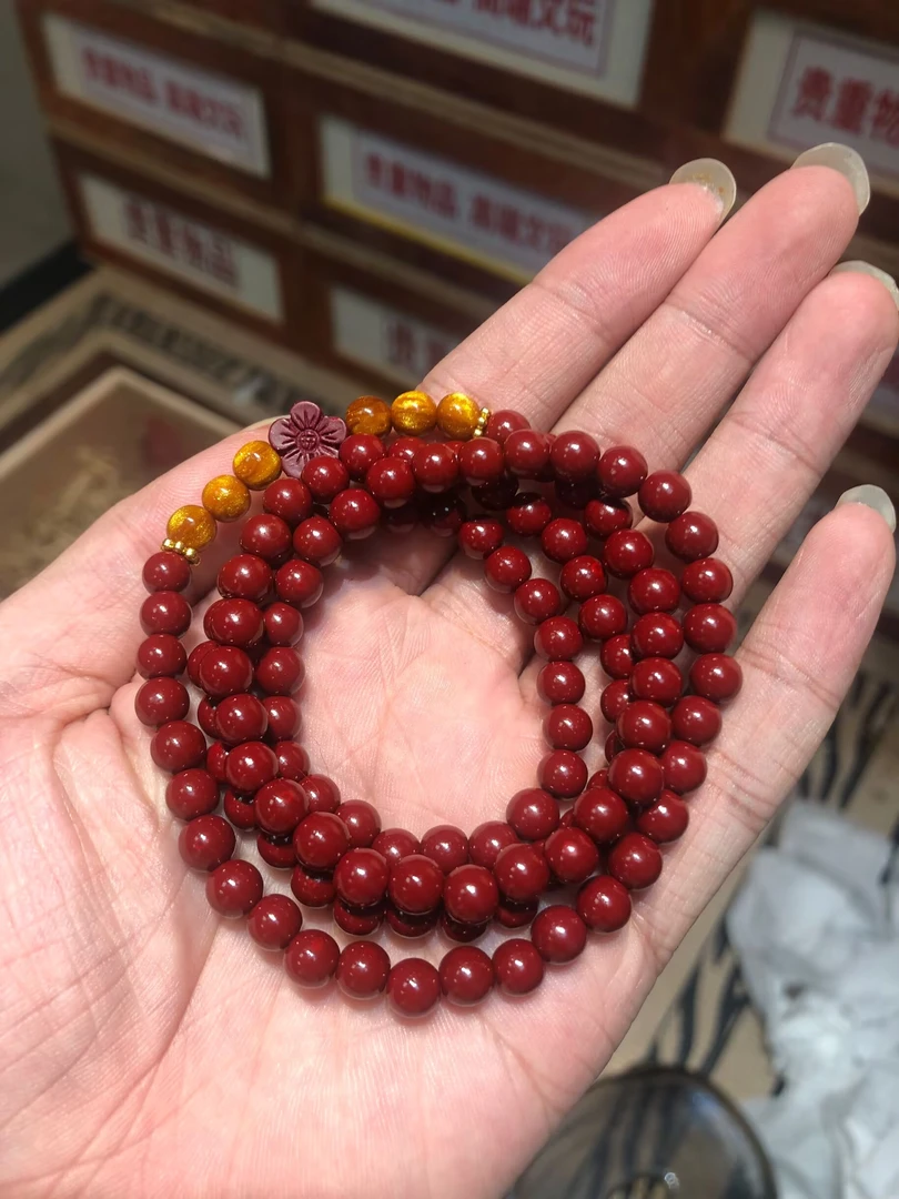 含辰砂工艺品多圈手串