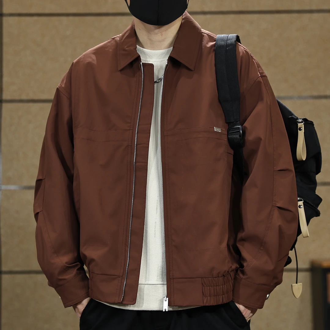 痞帅休闲外套男款春秋季百搭休闲上衣2025新款高级感工装男士夹克