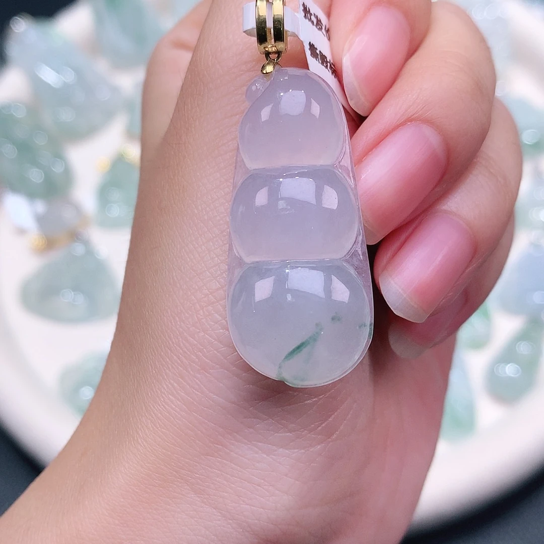 颈饰18K金镶嵌翡翠35.8-16.5-6.5