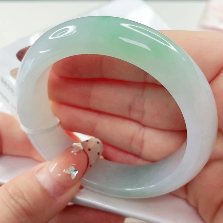 翡翠未镶嵌手镯54.2x538