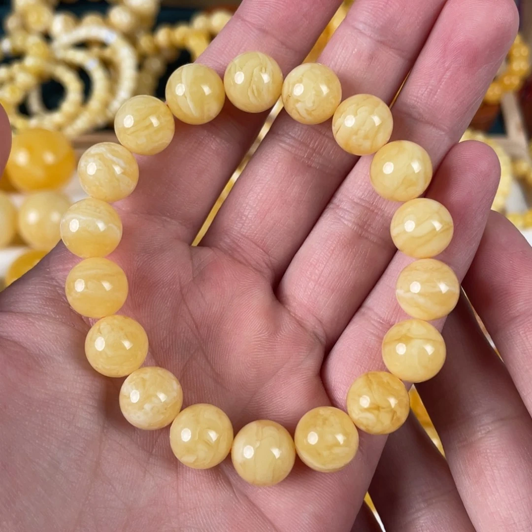 蜜蜡手串未镶嵌单圈11+