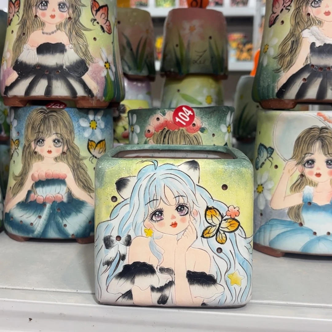 景德镇手绘花盆陶瓷8/10