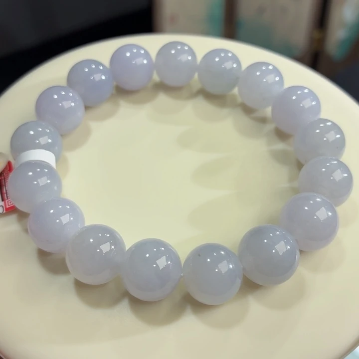 翡翠未镶嵌手链冰胶紫卡12.2